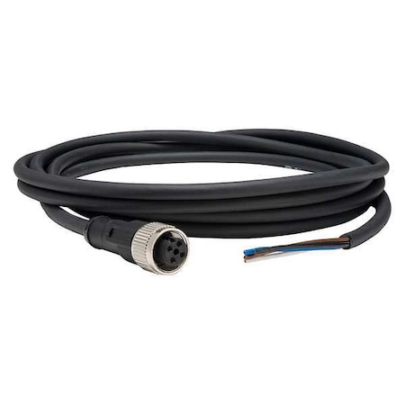 Telemecanique Sensors Cordset, 16.4 ft., Black, 250VAC/300VDC XZCP1141L5