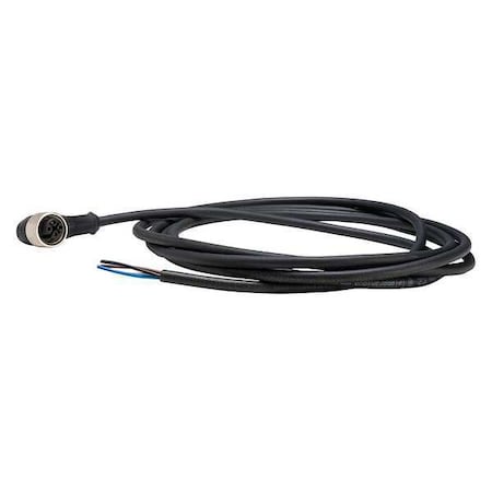Telemecanique Sensors Cordset, 16.4 ft., Black, 250VAC/300VDC XZCP1241L5
