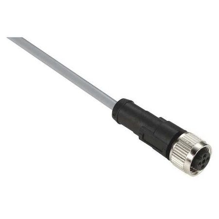 Telemecanique Sensors Cordset, 16.4 ft., Gray, 250VAC/300VDC XZCPV1164L5