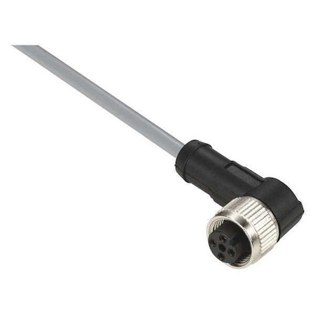 Telemecanique Sensors Cordset, 6.56 ft., Gray, 250VAC/300VDC XZCPV1241L2