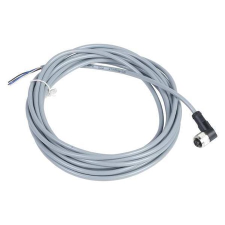 TELEMECANIQUE SENSORS Cordset, 16.4 ft., Gray, 250VAC/300VDC XZCPV1241L5