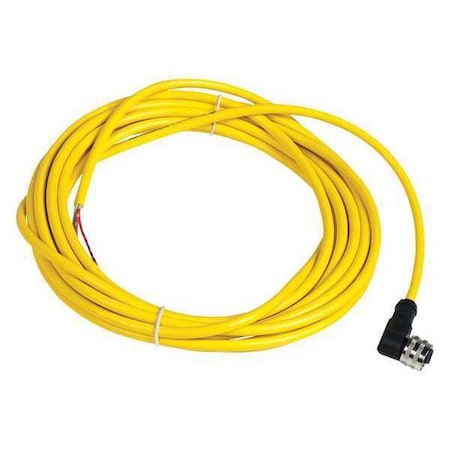 TELEMECANIQUE SENSORS Cordset, 16.4 ft., Yellow, 250VAC/300VDC XZCPV1965L5