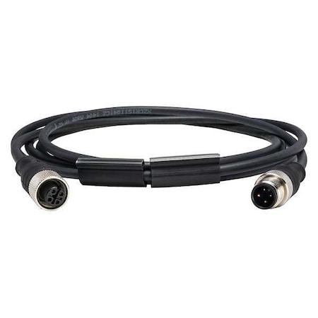 Telemecanique Sensors Cordset, 6.56 ft., Black, 250VAC/300VDC XZCR1511041C2