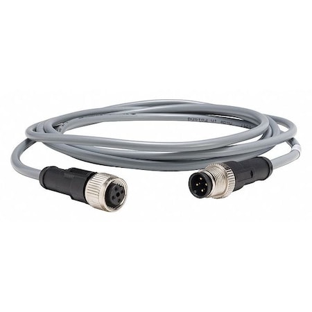 Telemecanique Sensors Cordset, 16.4 ft., Gray, 250VAC/300VDC XZCRV1511041C5