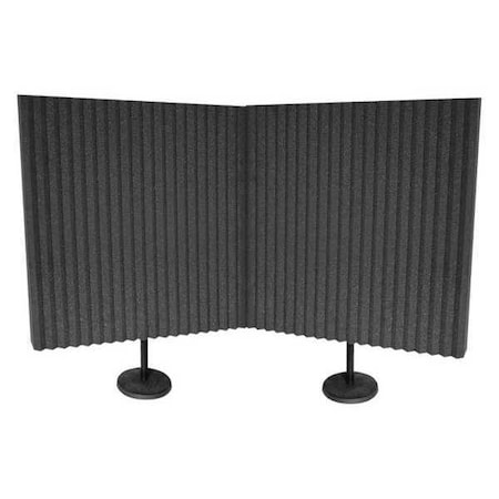 Auralex Acoustics Acoustic Panel, Open Cell Polyurethane Foam, Polyester, Polypropylene, 24 in W, 24 in L, 3 in Thick DESKMAX