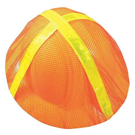 OCCUNOMIX Full Brim Hard Hat Cover, For Use With Hard Hats Orange V896-FBO