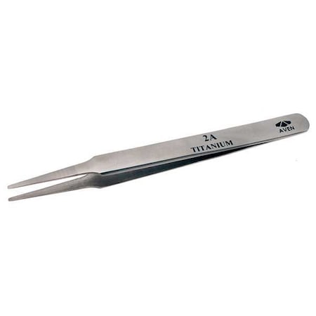 Aven Precision Tweezer, Titanium, 4-1/2 In 18049TT