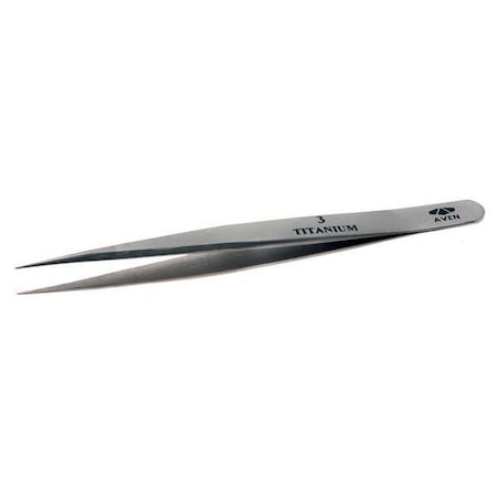 Aven Precision Tweezer, Titanium, 4-1/2 In 18053TT