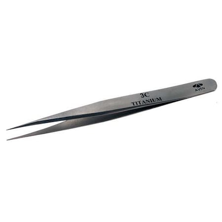 Aven Tweezers, Titanium, Straight, 4 1/4"L 18056TT