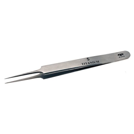 Aven Precision Tweezer, Titanium, 4-1/2 In 18062TT