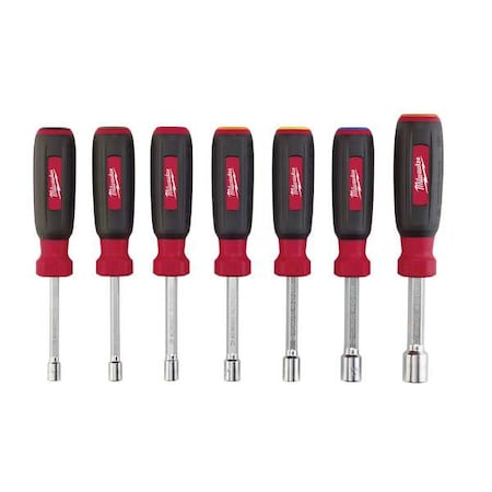 Milwaukee Tool 7 PC Magnetic HollowCore Metric Nut Driver Set 48-22-2517