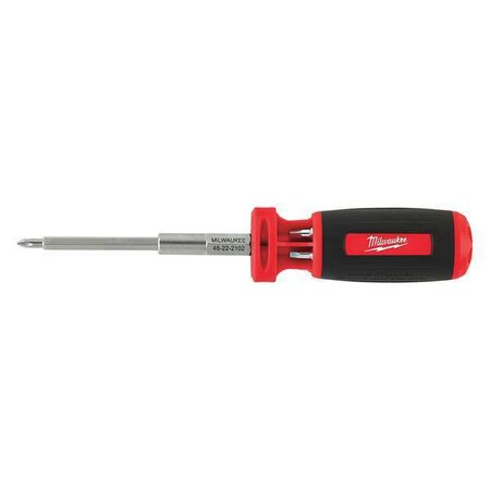 Milwaukee Tool Phillips, Slotted, Square Bit 6", Drive Size: 1/4" , Num. of pieces:11 48-22-2102