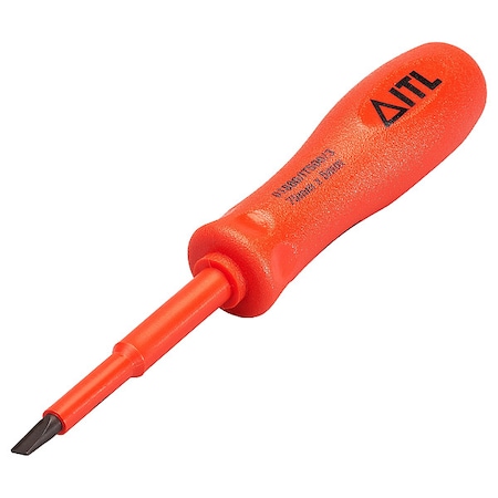 Itl Insulated Screwdriver 3/16 in Round 01880