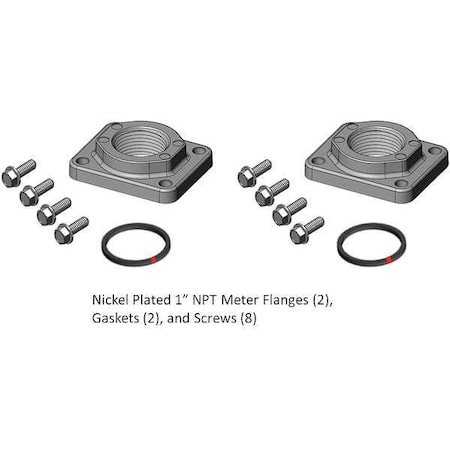 Fill-Rite Meter/Flange Kit 1 In NPT Nickel KIT900PF1N