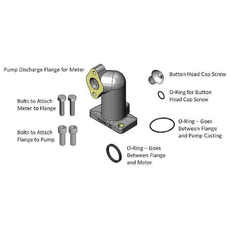 Fill-Rite Meter Flange Kit, For Fill-Rite KIT700MA