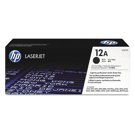 Hp Toner Cartridge, Black Q2612A
