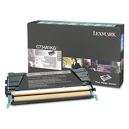 Lexmark Toner Cartridge, Black C734A1KG