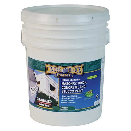 Rae Exterior Paint, Flat, Water Base, Green, 5 gal 9620-05