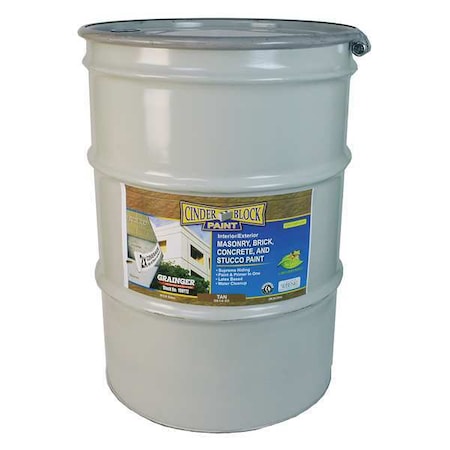 Rae Exterior Paint, Flat, Water Base, Tan, 55 gal 9614-55