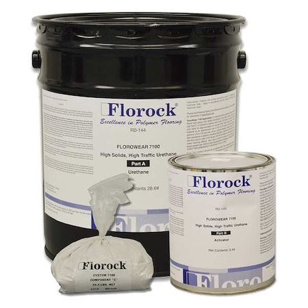 Florock 4.5 gal Floor Resin 7100 Kit, Gloss Finish, Clear, Solvent Base R0-144KT