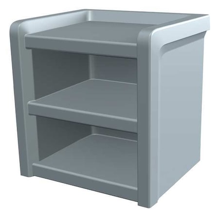 Cortech Nightstand, Gray, 21"H x 18"L x 21"W 7602BG