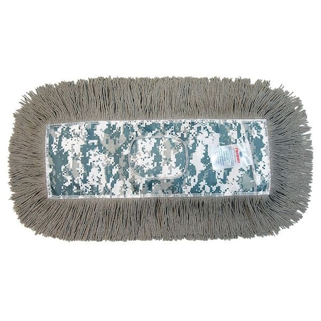 Tough Guy 17 in L Dust Mop, Cut-End, Green, Cotton/Kevlar/Nylon/Rayon (Formerly Tough Guy) 19N835