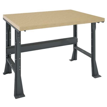 Tennsco Workbench, Butcher Block, 48 in W, 33 3/4 in Height, 4,000 lb, Flared WB-1-3648W