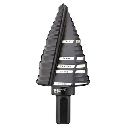Milwaukee Tool No. 12 Step Drill Bit, 7/8" - 1-3/8" 48-89-9212