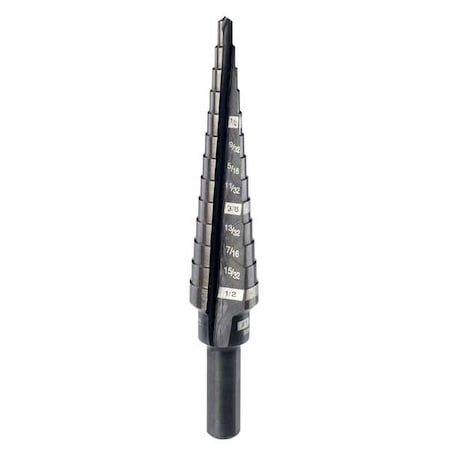 Milwaukee Tool No. 1 Step Drill Bit, 1/8" - 1/2" by 1/32" 48-89-9201