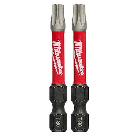 Milwaukee SHOCKWAVE 2 in. Impact Torx T30 Power Bits (2 Pack) - 48-32-4914