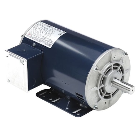 Leeson 3-Phase Belt Drive Motor, 1 1/2, 3/8 HP, 145T Frame, 460V AC Voltage, 1,740/855 Nameplate RPM 145TTDR5702
