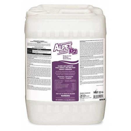 Alpet Cleaner, Disinfectant and Sanitizer, 5 gal. Pail, Alcohol SS10002-BSS