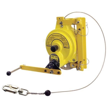 GEMTOR Retrieval Winch, 50 ft., 310 lb., Yellow RS3-50T