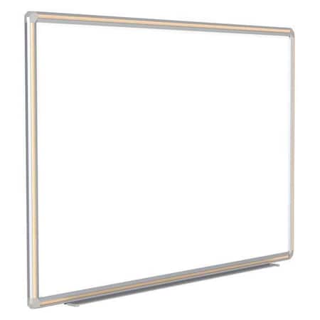 Ghent Dry Erase Board, Porcelain, 48 in, 72 in, Aluminum Frame, White, Matte DFMLM46