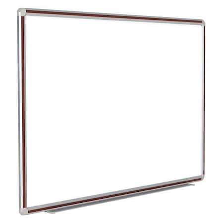 Ghent Dry Erase Board, Porcelain, 48 in, 72 in, Aluminum Frame, White, Matte DFMMH46