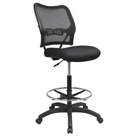 Office Star Mesh Drafting Chair, 27-1/2" to 32-1/2", No Arms, Black 13-37N20D