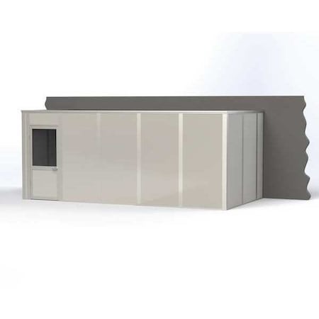 Porta-King 3-Wall Modular In-Plant Office, 8 ft H, 20 ft W, 10 ft D, Gray VK1DW 10'X20' 3-WALL