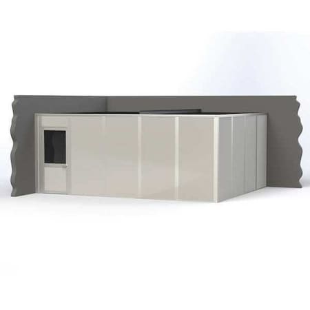 Porta-King 2-Wall Modular In-Plant Office, 8 ft H, 20 ft W, 16 ft D, Gray VK1DW 16'X20' 2-WALL