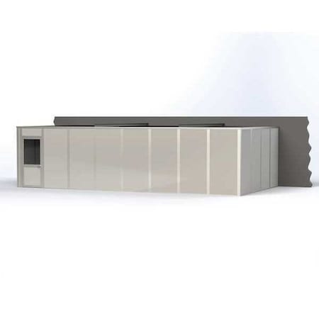 Porta-King 3-Wall Modular In-Plant Office, 8 ft H, 32 ft W, 16 ft D, Gray VK1DW 16'X32' 3-WALL