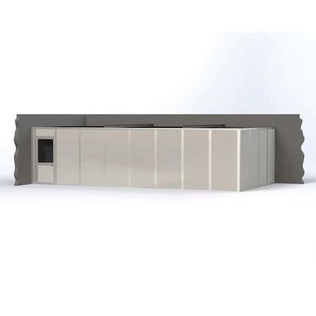 Porta-King 2-Wall Modular In-Plant Office, 8 ft H, 32 ft W, 16 ft D, Gray VK1DW 16'X32' 2-WALL