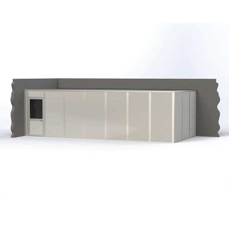 Porta-King 2-Wall Modular In-Plant Office, 8 ft H, 28 ft W, 12 ft D, Gray VK1STL 12'X28' 2-WALL