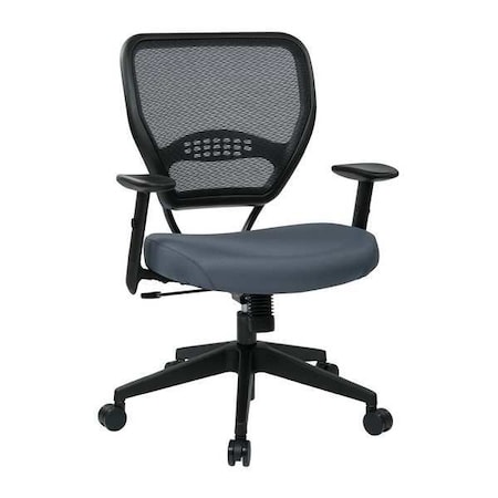 Office Star Desk Chair Desk Chair, Adjustable Arms, 19" to 23" Height, Fabric, Gray 55-7N17-226