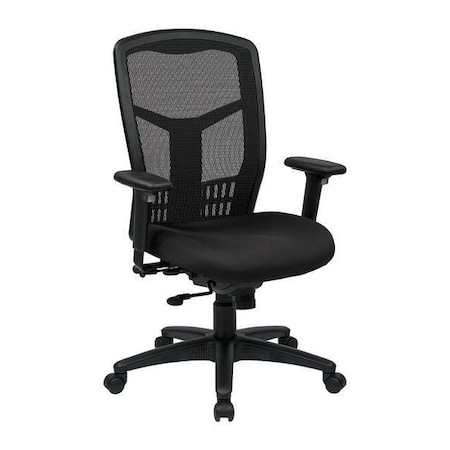 Office Star Managerial Chair Desk Chair, Adjustable Arms, 18-1/4" to 22" Height, Fabric, Black 90662-30