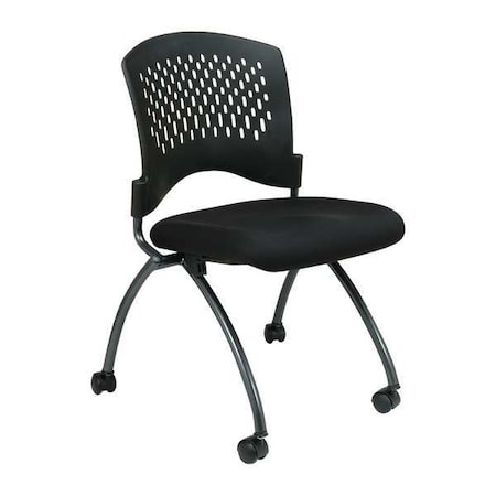 Office Star Chair, Folding, Fabric/Metal, 250 lb., PK2 83220-30