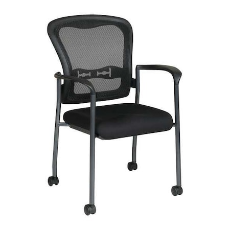 Office Star Chair, Stacking, Fabric/Metal, Fabric, Coal 84540-30