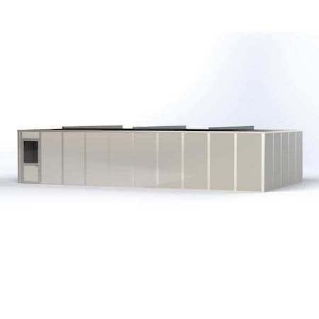Porta-King 4-Wall Modular In-Plant Office, 8 ft H, 40 ft W, 20 ft D, Gray VK1DW 20'X40' 4-WALL