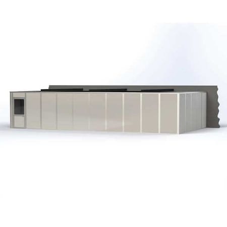 Porta-King 3-Wall Modular In-Plant Office, 8 ft H, 40 ft W, 20 ft D, Gray VK1STL 20'X40' 3-WALL