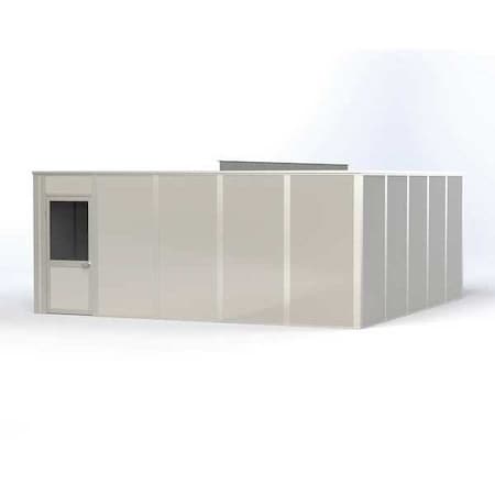 Porta-King 4-Wall Modular In-Plant Office, 8 ft H, 20 ft W, 20 ft D, Gray VK1DW 20'X20' 4-WALL