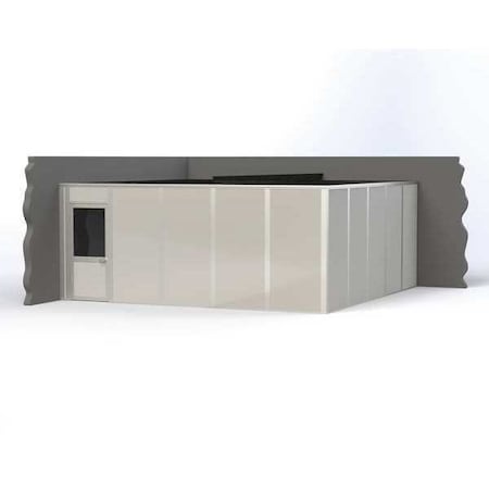 Porta-King 2-Wall Modular In-Plant Office, 8 ft H, 20 ft W, 20 ft D, Gray VK1DW 20'X20' 2-WALL