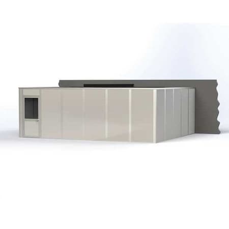 Porta-King 3-Wall Modular In-Plant Office, 8 ft H, 24 ft W, 20 ft D, Gray VK1DW 20'X24' 3-WALL